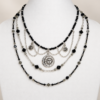 Evening sun on stand Dark Sun Necklace