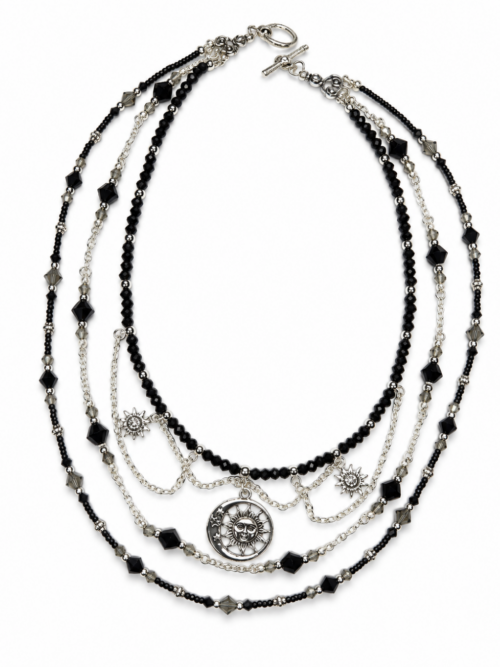 Evening Sun Necklace Dark Sun Necklace