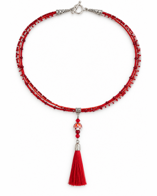 Red Tassel Necklace